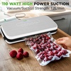 image:imageNutriChef Vacuum Sealer for Food  Automatic Electric Air Sealing Preserver System with Gentle and Normal Modes Roll Cutter Reusable Bags Meal Prep Storage Suitable for DryMoist FoodsSilver