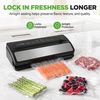 image:imageNutriChef Vacuum Sealer for Food  Automatic Electric Air Sealing Preserver System with Gentle and Normal Modes Roll Cutter Reusable Bags Meal Prep Storage Suitable for DryMoist FoodsBlackSilver