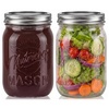 image:imageNutriChef 16 Pack Mason Jars 16 oz with Lids Wide Mouth Airtight Seal Freeze Safe Durable Glass Silver Screw Lids for Meal Prep Jam Honey and Wedding Gifts Leakproof amp Dishwasher Safe Glass Jars2 Pack