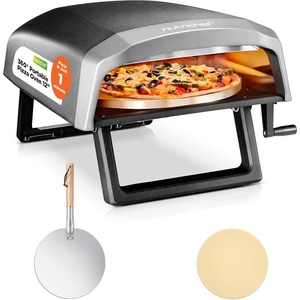 image:imageNutriChef Outdoor Pizza Oven with 360 Rotating Pizza Stone  Cooks 12 Pizza in 60 seconds  Adjustable Heat Control Dial Includes Pizza Peel Stone amp Regulator with Hose  Short HandleShort Handle