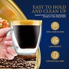 image:imageNutriChef Double Wall Insulated Cups  4pcs 52 oz High Borosilicate Glass Sweat Free Mugs Clear Drinkware for HotCold Drinks Coffee Espresso Cappuccino Latte Tea Microwavable Dishwasher Safe4pack