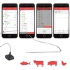 image:imageNutriChef Smart Bluetooth BBQ Grill Thermometer  Wireless Remote Alert iOS Android Phone WiFi App  Upgraded Stainless Probe Safe to Leave in Oven Outdoor Barbecue or Meat Smoker  NutriChef