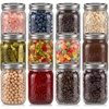 image:imageNutriChef 16 oz Wide Mouth Mason Jars  12 Pcs Glass Food Storage Containers with Lids for Meal Prep Jam Honey amp Crafts  Reusable Canning Supplies12 Pack