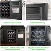 image:imageNutrichef 12 Bottle Slim Wine Fridge  Great for Both Red amp White Wines  Adjustable Temperature 41F to 64F  Ultra Quiet  Mini Wine Cooler For Home amp Office  Free Standing 18x13x20 IN  Black