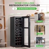 image:imageNutrichef 24 Bottle Wine Fridge  Dual Zone Wine Chiller Adjustable Temperature 41F to 64F Ultra Quiet Operation Free Standing Wine Cooler For Home amp Office 39 x 11 x 26 IN Black