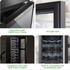 image:imageNutrichef 24 Bottle Wine Fridge  Dual Zone Wine Chiller Adjustable Temperature 41F to 64F Ultra Quiet Operation Free Standing Wine Cooler For Home amp Office 39 x 11 x 26 IN Black