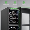 image:imageNutrichef 24 Bottle Wine Fridge  Dual Zone Wine Chiller Adjustable Temperature 41F to 64F Ultra Quiet Operation Free Standing Wine Cooler For Home amp Office 39 x 11 x 23 IN Black