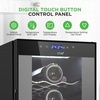 image:imageNutrichef 24 Bottle Wine Fridge  Dual Zone Wine Chiller Adjustable Temperature 41F to 64F Ultra Quiet Operation Free Standing Wine Cooler For Home amp Office 39 x 11 x 26 IN Black