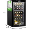image:imageNutrichef 28 Bottle Wine Fridge  Dual Zone Wine Chiller  Adjustable Temperature 41F to 64F  Ultra Quiet Operation  Wine Cooler For Home amp Office  Free Standing 33x16x17 IN Black