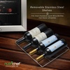 image:imageNutrichef 28 Bottle Wine Fridge  Dual Zone Wine Chiller Adjustable Temperature 41F to 64F Ultra Quiet Operation Free Standing Wine Cooler For Home amp Office 33 x 11 x 26 IN Black