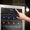 image:imageNutrichef 28 Bottle Wine Fridge  Dual Zone Wine Chiller Adjustable Temperature 41F to 64F Ultra Quiet Operation Free Standing Wine Cooler For Home amp Office 33 x 11 x 26 IN Black