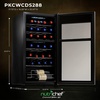 image:imageNutrichef 28 Bottle Wine Fridge  Dual Zone Wine Chiller Adjustable Temperature 41F to 64F Ultra Quiet Operation Free Standing Wine Cooler For Home amp Office 33 x 11 x 26 IN Black