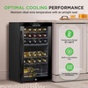 image:imageNutrichef 33 Bottle Wine Fridge  Dual Zone Wine Cooler  Adjustable Temperature Control 41F to 64F  Ultra Quiet Operation  Freestanding Wine Chiller for Home amp Office  33x19x17 IN