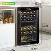 image:imageNutrichef 33 Bottle Wine Fridge  Dual Zone Wine Cooler  Adjustable Temperature Control 41F to 64F  Ultra Quiet Operation  Freestanding Wine Chiller for Home amp Office  33x19x17 IN