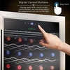 image:imageNutrichef 34 Bottle Wine Fridge  Single Zone Beverage Refrigerator with Adjustable Temperature 41F  64F Ultra Quiet Operation Wine Cooler for Home Office amp Kitchen Stainless Steel