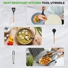 image:imageNutriChef 22Piece Black Marble NonStick Cookware and Bakeware Set  Professional Home Kitchen Collection with MultiSized Pots Pans and HeatResistant ToolsBlack
