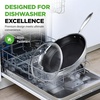 image:imageNutriChef 6Piece Stainless Steel Frying Pan Set with Lids  Triply Kitchenware Pans Set Kitchen Cookware wDAKIN Etching NonStick Coating  Small Medium amp Large Pan with Lid  NC3PFRY3Stainless Steel