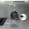 image:imageNutriChef 6Piece Stainless Steel Frying Pan Set with Lids  Triply Kitchenware Pans Set Kitchen Cookware wDAKIN Etching NonStick Coating  Small Medium amp Large Pan with Lid  NC3PFRY3Stainless Steel