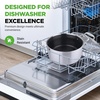 image:imageNutriChef 8Piece Triply Cookware Set Stainless Steel  Triply Kitchenware Pots amp Pans Set Kitchen Cookware NonStick Coating  Sauce Pot Stew Pot Cooking Pot Frying Pan LidsStainless Steel