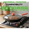 image:imageNutriChef Seasoned 12 Inch Cast Iron Skillet  Induction Cookware Frying Pan with Glass Lid  Oven Safe Non Toxic Kitchen Essentials for Home Cooking Camping Grilling and Frying12 Inch