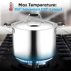 image:imageNutriChef Stainless Steel Saucepan Lid  Sturdy and Durable StainResistant 15 Quart Kitchen Cookware Saucepot Lid w Handle  Works w Kitchenware Pots amp Pans Set Model NCSSS12dutch oven lid
