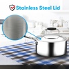 image:imageNutriChef Steamer Insert with Lid  PFOAPFOS Free Stainless Steel StainResistant Kitchen Cookware wSatin Interior Polished Exterior Silicone Wrap Handles  Works wModel NCSSS1215quart Saucepan with Lid