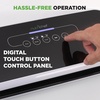 image:imageNutriChef Food Vacuum Sealer Machine Stainless Steel amp ABS Body Automatic Sealing System for Dry and Moist Foods LED Touch Controls Includes Bags Hose amp Roll Cutter 110W Suction Power 14x6Black