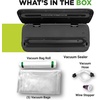 image:imageNutriChef Food Vacuum Sealer Machine Stainless Steel amp ABS Body Automatic Sealing System for Dry and Moist Foods LED Touch Controls Includes Bags Hose amp Roll Cutter 110W Suction Power 14x6Black