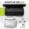 image:imageNutriChef Food Vacuum Sealer Machine Stainless Steel amp ABS Body Automatic Sealing System for Dry and Moist Foods LED Touch Controls Includes Bags Hose amp Roll Cutter 110W Suction Power 14x6Stainless Steel
