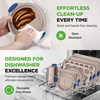 image:imageNutriChef Kitchen Oven Baking Pans  Deluxe Nonstick Gold Coating Inside amp Outside Carbon Steel Bakeware Set With Blue Silicone Handles Durable amp Reliable Cookie Sheet Oven Pan Style10 Piece Set 2026 version