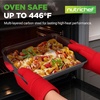 image:imageNutriChef NonStick Baking Tray Set 10Piece Stackable OvenSafe Bakeware Cookie Sheet Loaf Pizza Muffin Cake Round amp Square Pans NonStick Trays with Red Silicone Handles