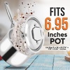 image:imageNutrichef Stainless Steel Saucepan Lid  Sturdy and Durable StainResistant 3 Quart Kitchen Cookware Saucepot Lid w Handle  Works w Kitchenware Pots amp Pans Set Model NCSSX453 qt