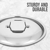 image:imageNutrichef Stainless Steel Saucepan Lid  Sturdy and Durable StainResistant 3 Quart Kitchen Cookware Saucepot Lid w Handle  Works w Kitchenware Pots amp Pans Set Model NCSSX45Stockpot
