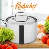 image:imageNutrichef Stainless Steel Saucepan Lid  Sturdy and Durable StainResistant 3 Quart Kitchen Cookware Saucepot Lid w Handle  Works w Kitchenware Pots amp Pans Set Model NCSSX453 qt