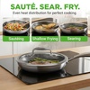 image:imageNutriChef 10 NonStick Stainless Steel Frying Pan with Lid Triply Stainless Steel Cookware Etched NonStick Coating Oven amp Induction Safe Premium Stainless Steel Frying Pan PFOAPFOS FreeStainless Steel