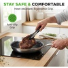 image:imageNutriChef 10 NonStick Stainless Steel Frying Pan with Lid Triply Stainless Steel Cookware Etched NonStick Coating Oven amp Induction Safe Premium Stainless Steel Frying Pan PFOAPFOS FreeStainless Steel