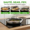 image:imageNutriChef 10 NonStick Stainless Steel Frying Pan with Lid Triply Stainless Steel Cookware Etched NonStick Coating Oven amp Induction Safe Premium Stainless Steel Frying Pan PFOAPFOS FreeStainless Steel
