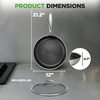 image:imageNutriChef 10 NonStick Stainless Steel Frying Pan with Lid Triply Stainless Steel Cookware Etched NonStick Coating Oven amp Induction Safe Premium Stainless Steel Frying Pan PFOAPFOS FreeStainless Steel