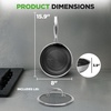 image:imageNutriChef 10 NonStick Stainless Steel Frying Pan with Lid Triply Stainless Steel Cookware Etched NonStick Coating Oven amp Induction Safe Premium Stainless Steel Frying Pan PFOAPFOS FreeStainless Steel