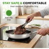 image:imageNutriChef 10 NonStick Stainless Steel Frying Pan with Lid Triply Stainless Steel Cookware Etched NonStick Coating Oven amp Induction Safe Premium Stainless Steel Frying Pan PFOAPFOS FreeStainless Steel