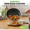 image:imageNutriChef 10 NonStick Stainless Steel Frying Pan with Lid Triply Stainless Steel Cookware Etched NonStick Coating Oven amp Induction Safe Premium Stainless Steel Frying Pan PFOAPFOS FreeStainless Steel