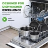 image:imageNutriChef 7Piece Cookware Set Stainless Steel  Triply Kitchenware Pans Set Kitchen Cookware wDAKIN Etching NonStick Coating  Small Medium amp Large Stir Fry Pan with Lid Wok  NC3PLY7SStainless Steel