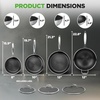image:imageNutriChef 7Piece Cookware Set Stainless Steel  Triply Kitchenware Pans Set Kitchen Cookware wDAKIN Etching NonStick Coating  Small Medium amp Large Stir Fry Pan with Lid Wok  NC3PLY7SStainless Steel