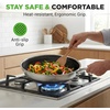 image:imageNutriChef 7Piece Cookware Set Stainless Steel  Triply Kitchenware Pans Set Kitchen Cookware wDAKIN Etching NonStick Coating  Small Medium amp Large Stir Fry Pan with Lid Wok  NC3PLY7SStainless Steel