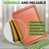 image:image10Piece Nonstick Bakeware Set  PFOA PFOS PTFE Free Food Grade Safe Carbon Steel Baking Tray Set  Oven Safe Up to 446F Pizza Loaf Muffin RoundSquare Pans Cookie Sheet Etc  NutriChef NCBS10SCopper