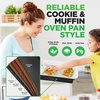 image:image10Piece Nonstick Bakeware Set  PFOA PFOS PTFE Free Food Grade Safe Carbon Steel Baking Tray Set  Oven Safe Up to 446F Pizza Loaf Muffin RoundSquare Pans Cookie Sheet Etc  NutriChef NCBS10SOnyx