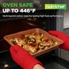 image:image10Piece Nonstick Bakeware Set  PFOA PFOS PTFE Free Food Grade Safe Carbon Steel Baking Tray Set  Oven Safe Up to 446F Pizza Loaf Muffin RoundSquare Pans Cookie Sheet Etc  NutriChef NCBS10SCopper