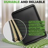 image:image10Piece Nonstick Bakeware Set  PFOA PFOS PTFE Free Food Grade Safe Carbon Steel Baking Tray Set  Oven Safe Up to 446F Pizza Loaf Muffin RoundSquare Pans Cookie Sheet Etc  NutriChef NCBS10SBlack