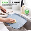 image:imageNutriChef 11Inch Square Griddle Pan  Nonstick with Induction Base  2layer nonstick coating riveted cast iron handle with silicone grip induction compatible PFOA and leadfreeSquare flat griddle pan blue