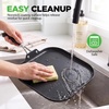 image:imageNutriChef 11Inch Square Griddle Pan  Nonstick with Induction Base  2layer nonstick coating riveted cast iron handle with silicone grip induction compatible PFOA and leadfreeSquare flat griddle pan black